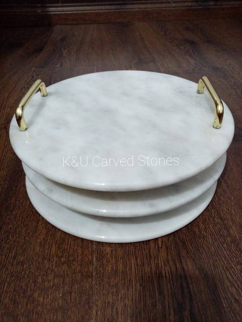 Marble Tray with Handles