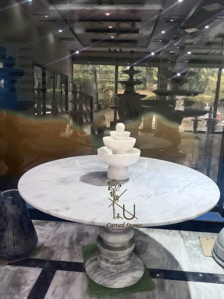 Natural Marble Water Table Fountain (1) - Image 3