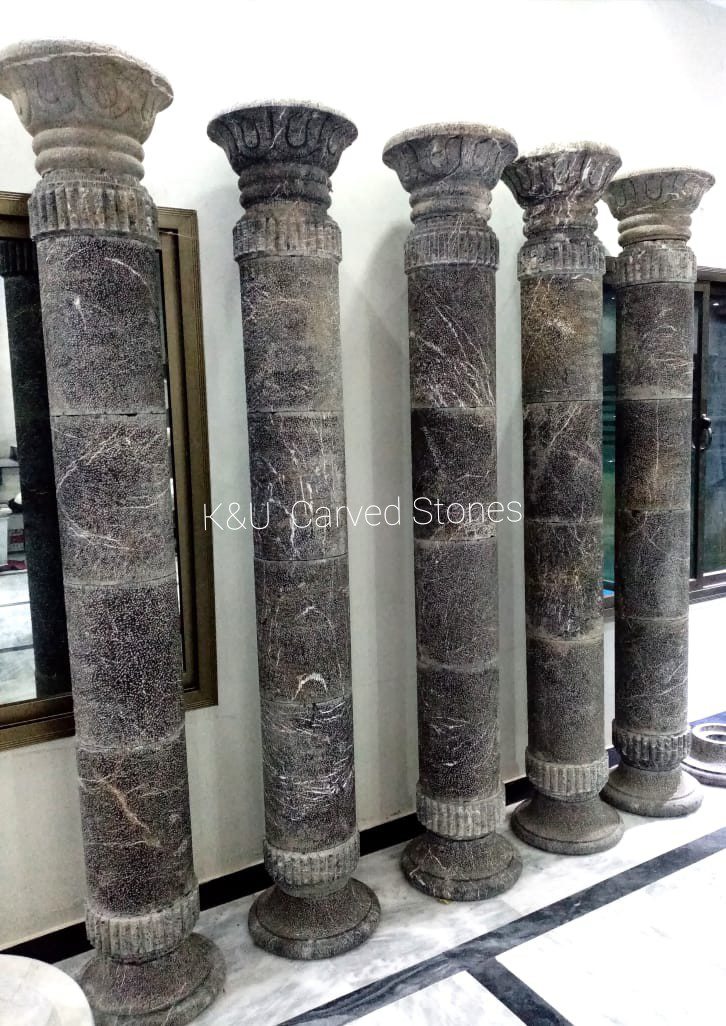 Black Stone Columns