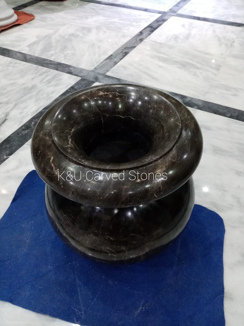 Durable Natural Black Stone Urns (1) - Image 3