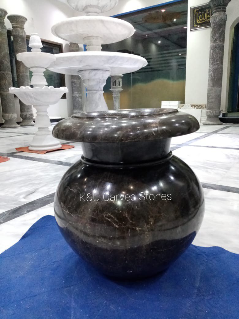 Durable Natural Black Stone Urns (1) - Image 4