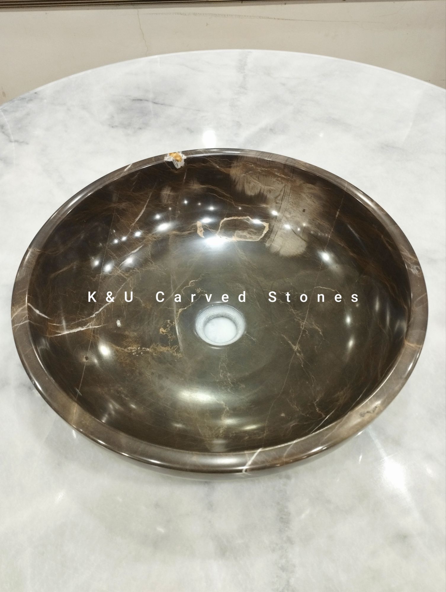 Chocolate Stone Basin Sink