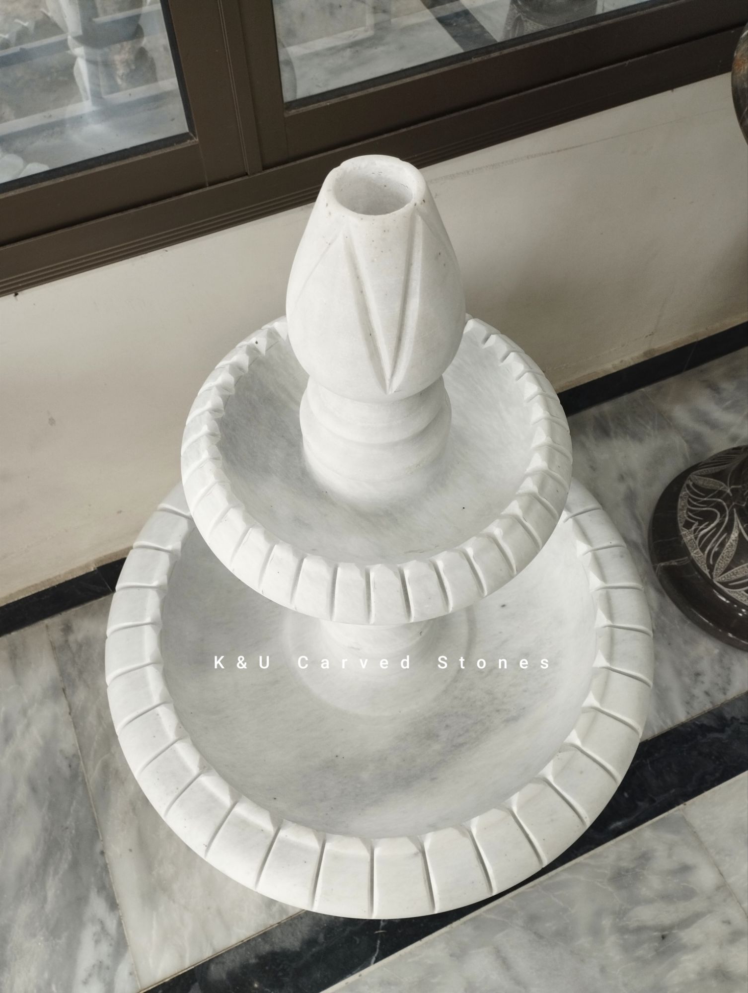Natural Compact Marble Water Fountain