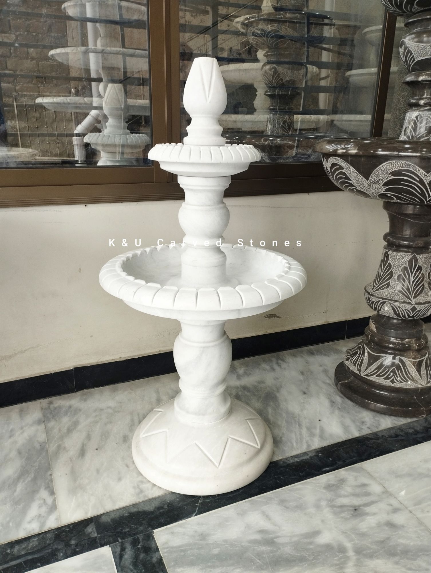 Natural Compact Marble Water Fountain