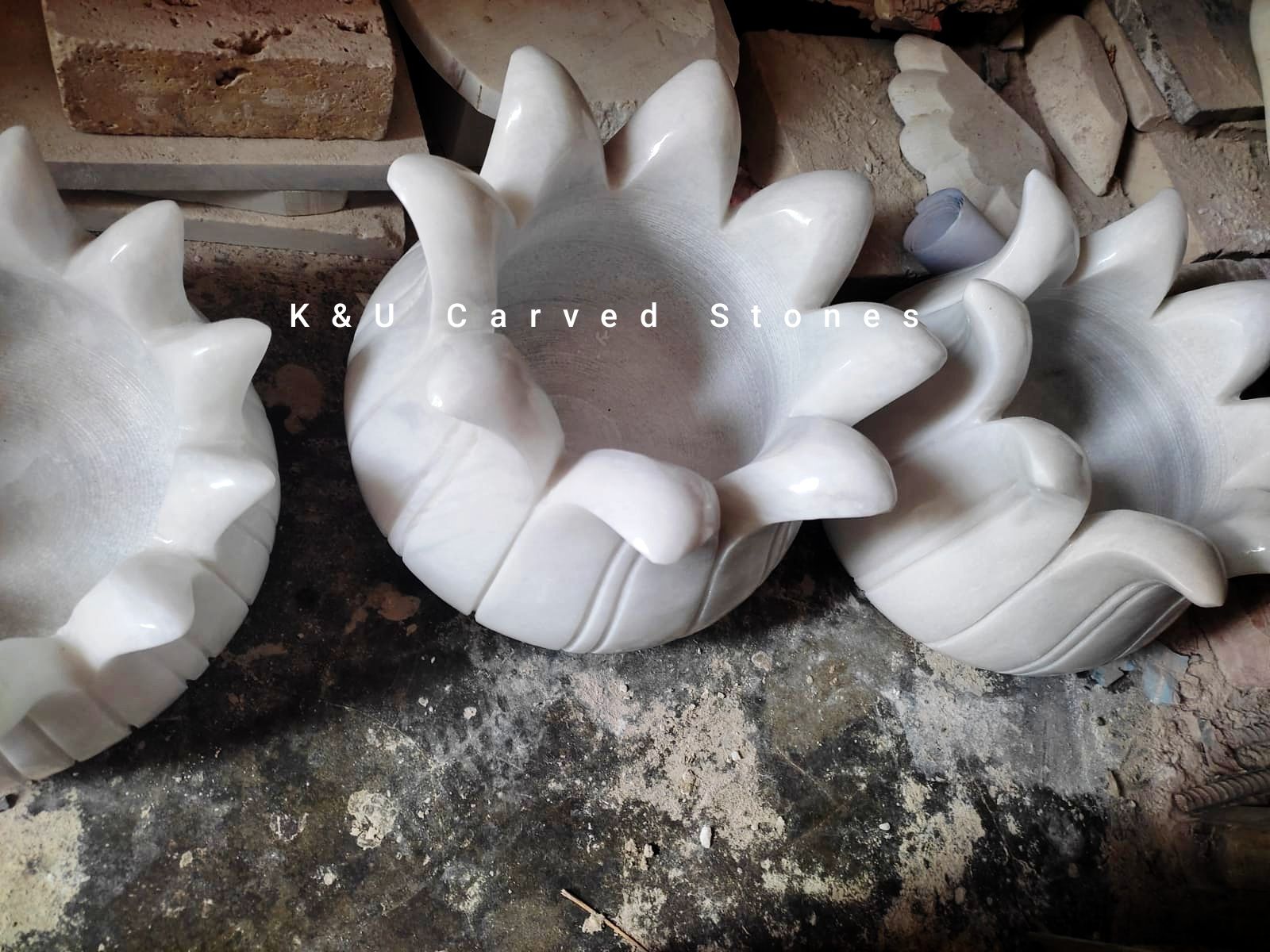 White Decorative Marble Bowl