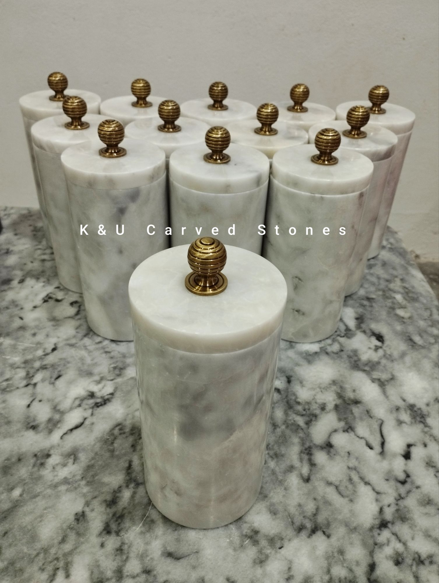 marble kitchen canister