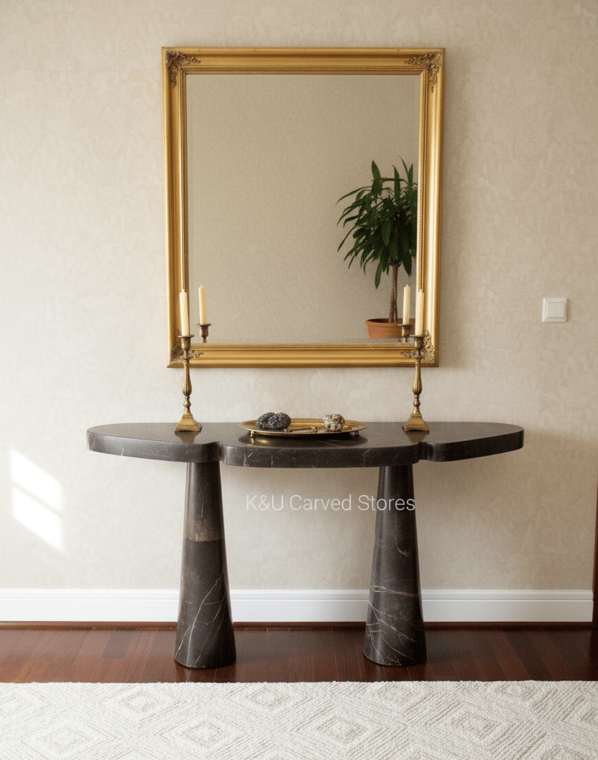 natural stone console table