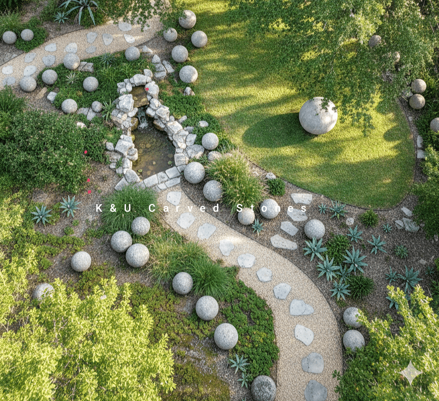 Organic Raw Stone Decor for Garden & Architecture