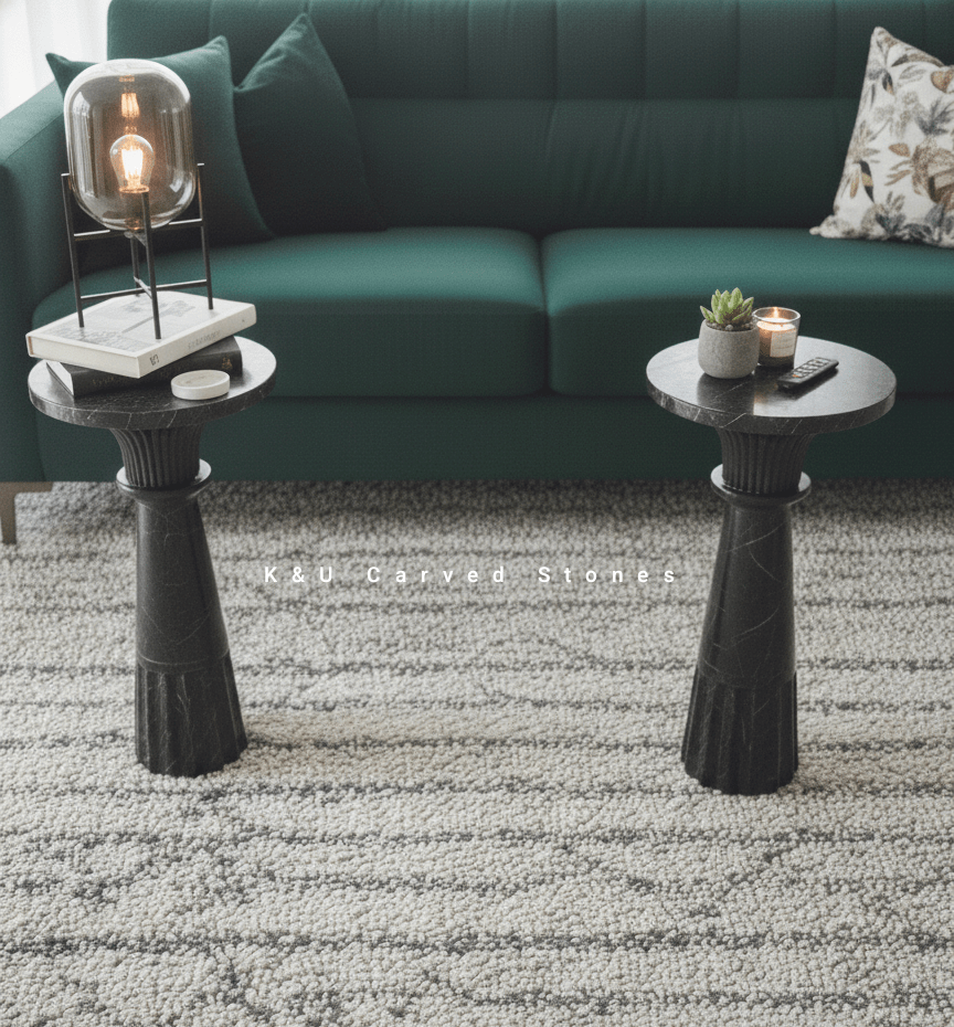 Luxury stone accent table for home